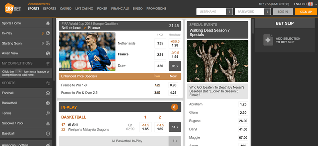 sportsbook platform screenshot